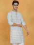 Men's Aqua Cotton Blend Kurta